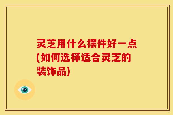灵芝用什么摆件好一点(如何选择适合灵芝的装饰品)