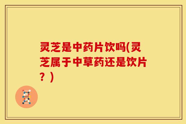 灵芝是中药片饮吗(灵芝属于中草药还是饮片？)
