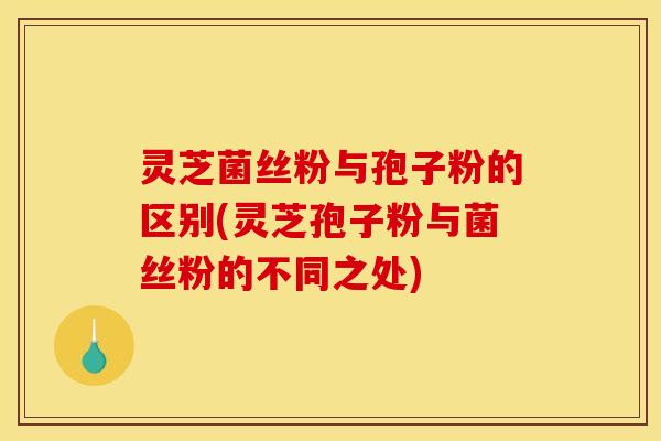 灵芝菌丝粉与孢子粉的区别(灵芝孢子粉与菌丝粉的不同之处)
