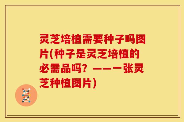 灵芝培植需要种子吗图片(种子是灵芝培植的必需品吗？——一张灵芝种植图片)