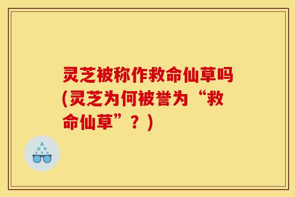 灵芝被称作救命仙草吗(灵芝为何被誉为“救命仙草”？)