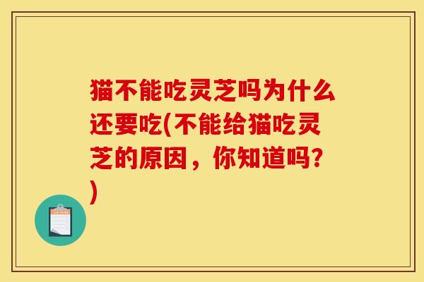 猫不能吃灵芝吗为什么还要吃(不能给猫吃灵芝的原因,你知道吗?)