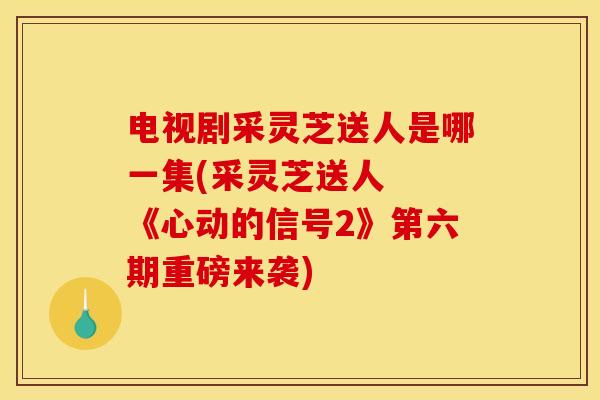 电视剧采灵芝送人是哪一集(采灵芝送人  《心动的信号2》第六期重磅来袭)