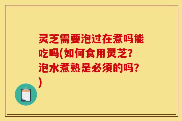 灵芝需要泡过在煮吗能吃吗(如何食用灵芝?泡水煮熟是必须的吗?)