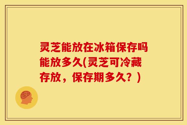 灵芝能放在冰箱保存吗能放多久(灵芝可冷藏存放,保存期多久?)