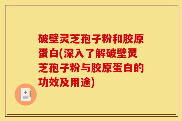 破壁灵芝孢子粉和胶原蛋白(深入了解破壁灵芝孢子粉与胶原蛋白的功效及用途)