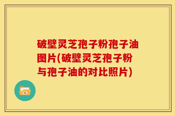 破壁灵芝孢子粉孢子油图片(破壁灵芝孢子粉与孢子油的对比照片)