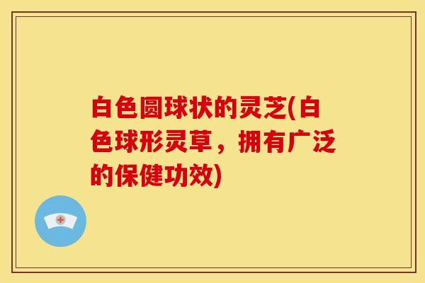 白色圆球状的灵芝(白色球形灵草，拥有广泛的保健功效)