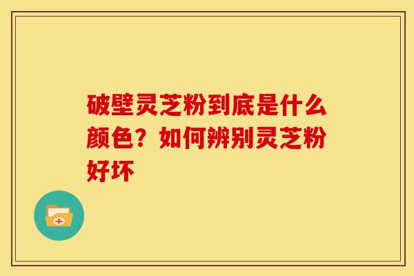 破壁灵芝粉到底是什么颜色？如何辨别灵芝粉好坏