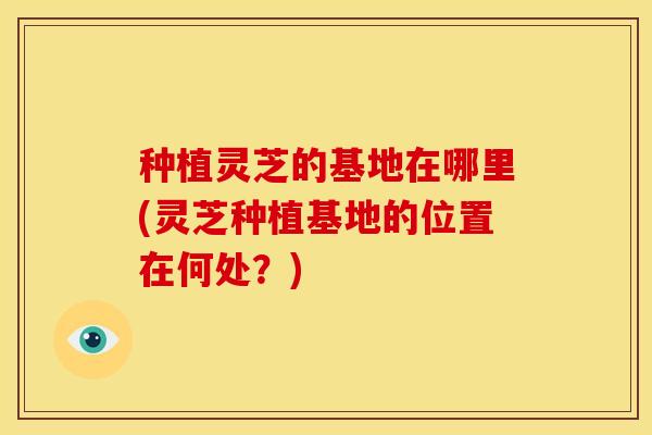 种植灵芝的基地在哪里(灵芝种植基地的位置在何处?)