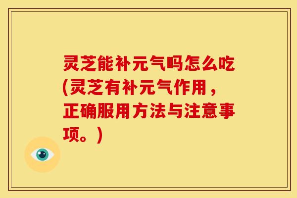灵芝能补元气吗怎么吃(灵芝有补元气作用,正确服用方法与注意事项。)
