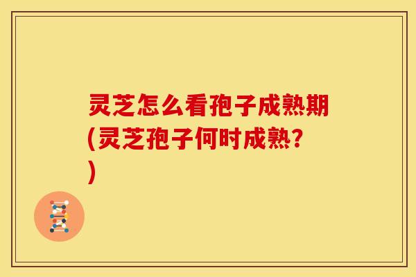 灵芝怎么看孢子成熟期(灵芝孢子何时成熟？)