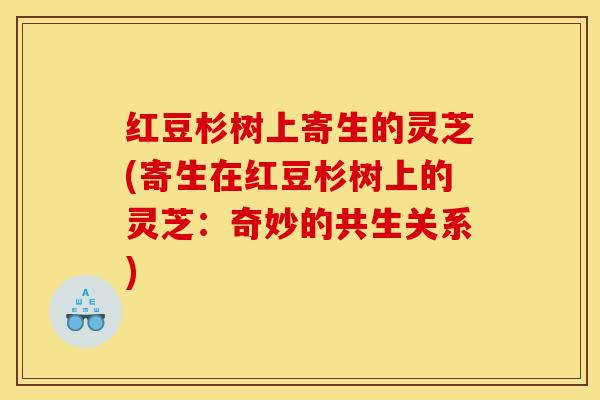 红豆杉树上寄生的灵芝(寄生在红豆杉树上的灵芝：奇妙的共生关系)