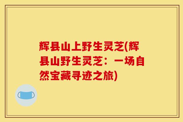 辉县山上野生灵芝(辉县山野生灵芝：一场自然宝藏寻迹之旅)