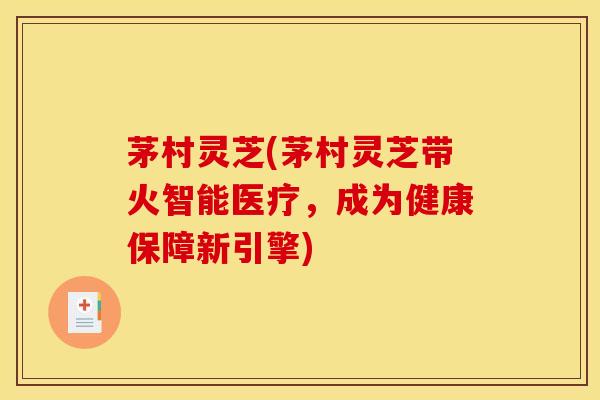 茅村灵芝(茅村灵芝带火智能医疗,成为健康保障新引擎)