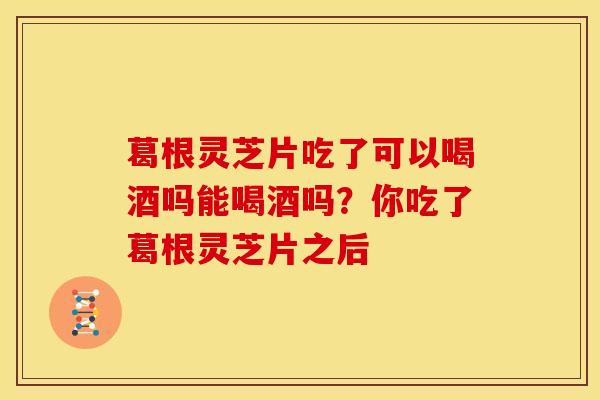 葛根灵芝片吃了可以喝酒吗能喝酒吗?你吃了葛根灵芝片之后