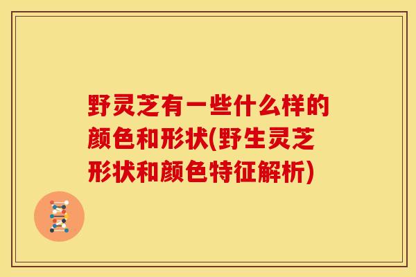 野灵芝有一些什么样的颜色和形状(野生灵芝形状和颜色特征解析)