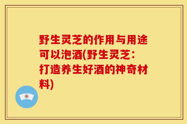 野生灵芝的作用与用途可以泡酒(野生灵芝:打造养生好酒的神奇材料)