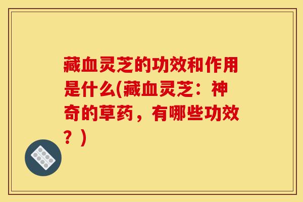 藏血灵芝的功效和作用是什么(藏血灵芝:神奇的草药,有哪些功效?)