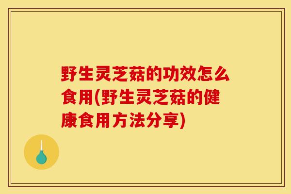 野生灵芝菇的功效怎么食用(野生灵芝菇的健康食用方法分享)