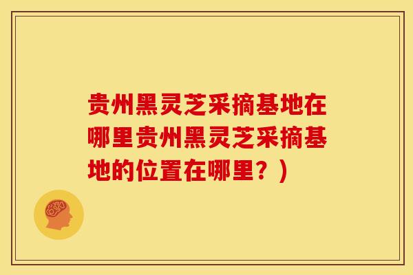 贵州黑灵芝采摘基地在哪里贵州黑灵芝采摘基地的位置在哪里?)