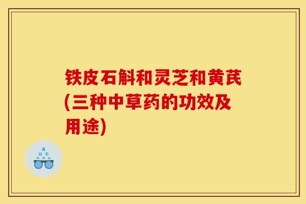 铁皮石斛和灵芝和黄芪(三种中草药的功效及用途)