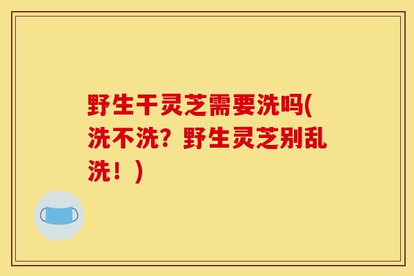野生干灵芝需要洗吗(洗不洗?野生灵芝别乱洗!)