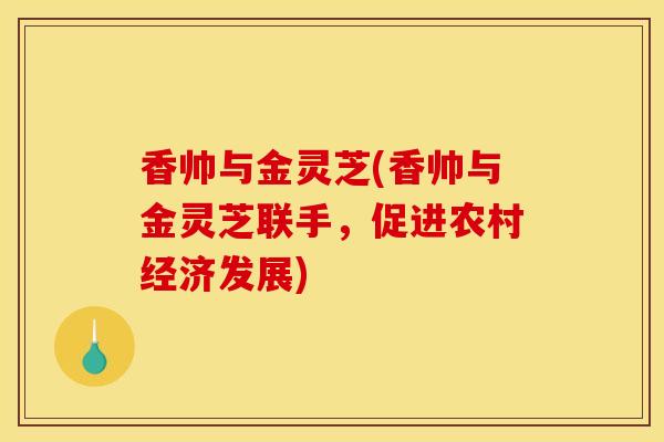 香帅与金灵芝(香帅与金灵芝联手，促进农村经济发展)