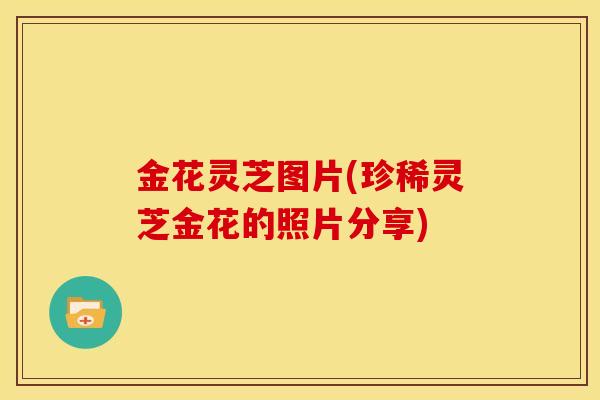 金花灵芝图片(珍稀灵芝金花的照片分享)