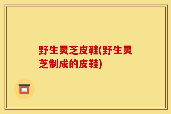 野生灵芝皮鞋(野生灵芝制成的皮鞋)