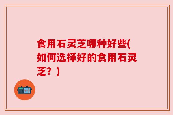 食用石灵芝哪种好些(如何选择好的食用石灵芝？)