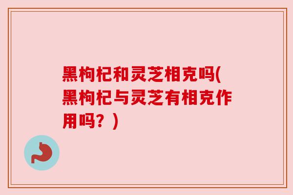 黑枸杞和灵芝相克吗(黑枸杞与灵芝有相克作用吗?)