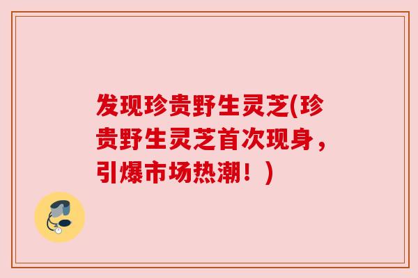 发现珍贵野生灵芝(珍贵野生灵芝首次现身，引爆市场热潮！)