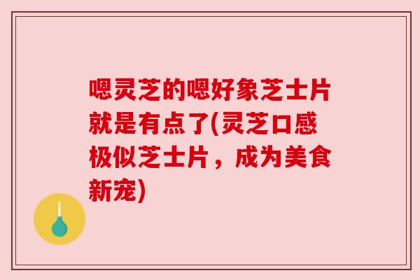 嗯灵芝的嗯好象芝士片就是有点了(灵芝口感极似芝士片,成为美食新宠)