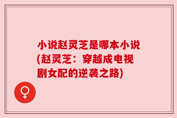 小说赵灵芝是哪本小说(赵灵芝:穿越成电视剧女配的逆袭之路)