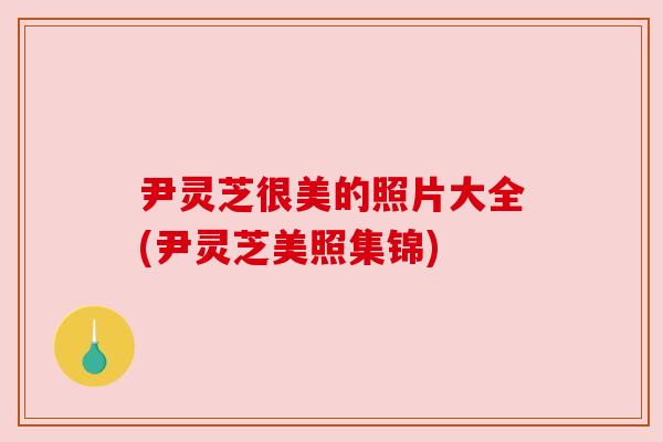 尹灵芝很美的照片大全(尹灵芝美照集锦)