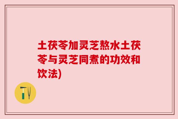 土茯苓加灵芝熬水土茯苓与灵芝同煮的功效和饮法)
