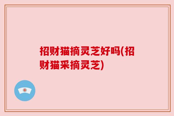 招财猫摘灵芝好吗(招财猫采摘灵芝)