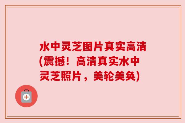 水中灵芝图片真实高清(震撼！高清真实水中灵芝照片，美轮美奂)