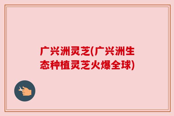 广兴洲灵芝(广兴洲生态种植灵芝火爆全球)
