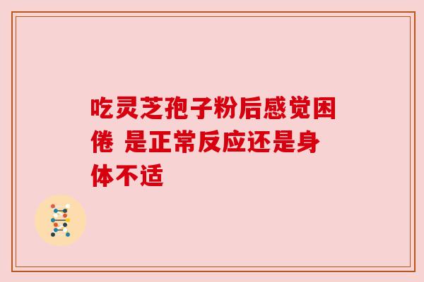 吃灵芝孢子粉后感觉困倦 是正常反应还是身体不适