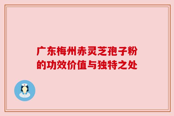 广东梅州赤灵芝孢子粉的功效价值与独特之处