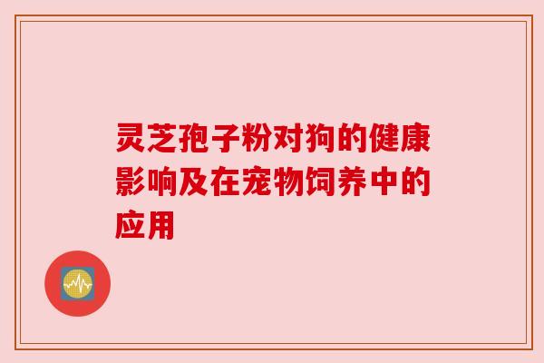 灵芝孢子粉对狗的健康影响及在宠物饲养中的应用