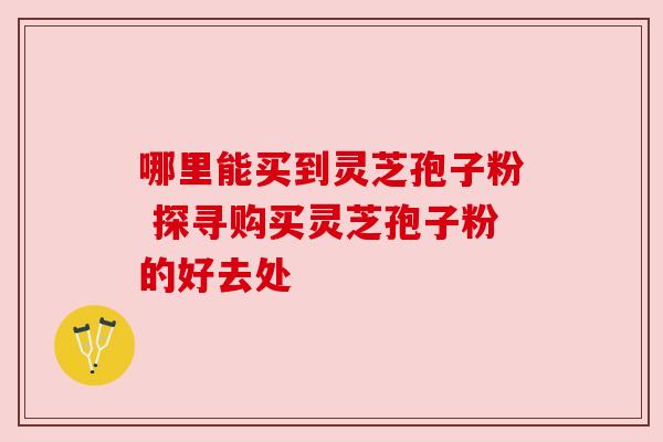 哪里能买到灵芝孢子粉 探寻购买灵芝孢子粉的好去处