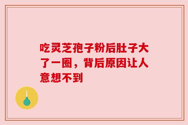 吃灵芝孢子粉后肚子大了一圈，背后原因让人意想不到