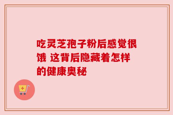 吃灵芝孢子粉后感觉很饿 这背后隐藏着怎样的健康奥秘